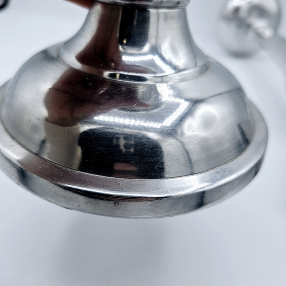 Pottery Barn Gemma Silver Tone Pillar Candle Holders - set of two - Picture 8 of 12